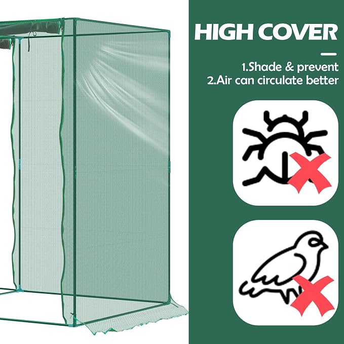 10'x6.5'x6.5' Crop Cage Plant Protection Netting Tent | Easy Installment Mesh Tent with Zippers for Vegetables Fruits and Plant | Suitable for Garden Yard and Lawn