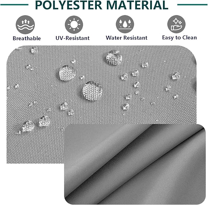 FLYMEI Patio Cushion Covers 25x25x5 Waterproof Outdoor Cushion Cover Replacement 4Packs Outdoor Seat Cushion Slipcover for Rattan Chair Sofa, Grey