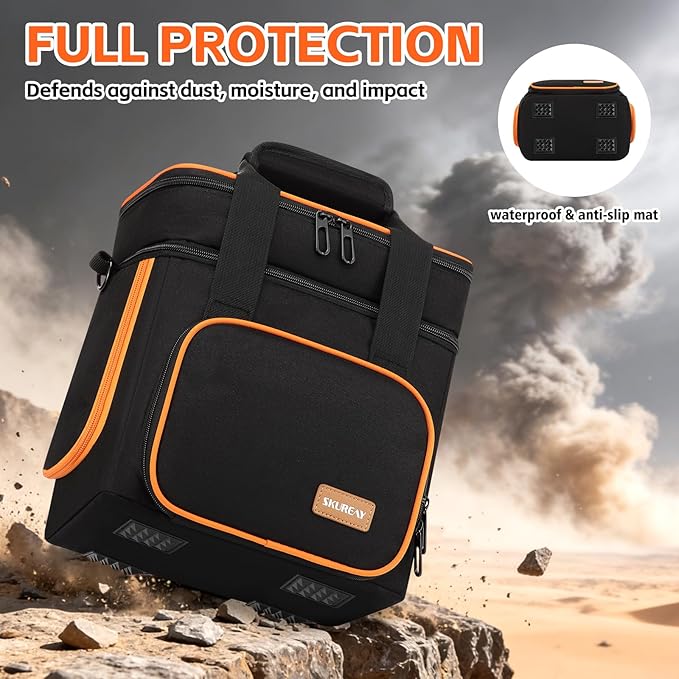 Portable Carrying Case Compatible with Jackery Explorer 300/300 plus/240/240 v2/290/160, Flip-top Design, Double-Layer Soft Power Station Storage Bag for Accessories/Charging Cable/Solar Generator