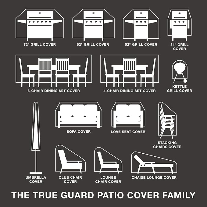 True Guard Patio Furniture Cover, 4-Chair Dining Sets