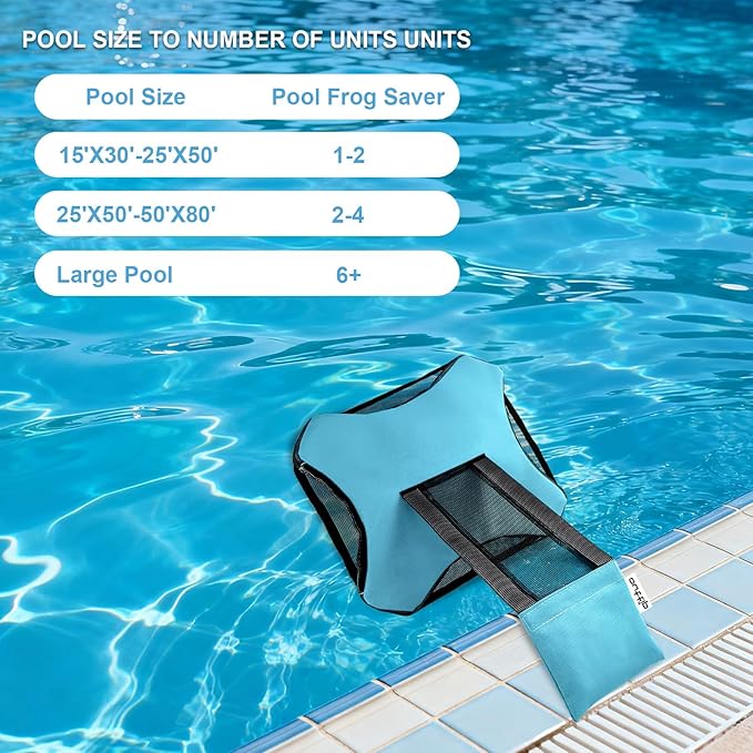 2Pcs Pool Frog Savers 900D Heavy Duty Animal Critter Escape Ramp for Swimming Pool Frog Ramp Ladder Floating Pad for Rescues Wildlife, Squirrel, Toads, Small Animal, Pool Maintenance Accessories
