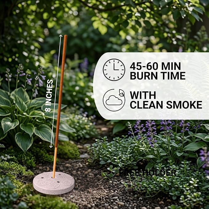 Folkulture Incense Sticks (120 Sticks) | Gardenia Incense for Home & Aromatherapy | Long Burning, Charcoal-Free, Non-Toxic Incense for Relaxation & Summer Vibes | Home Decor Gifts