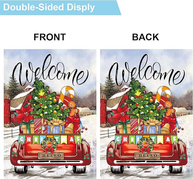 Seasonal Garden Flags Set of 11 Double Sided 12 x 18 Inch Rustic Truck Yard Flags, Small Flags for Outside, Summer Spring 4th of July Outdoor Flags, Holiday Garden Flags for All Seasons