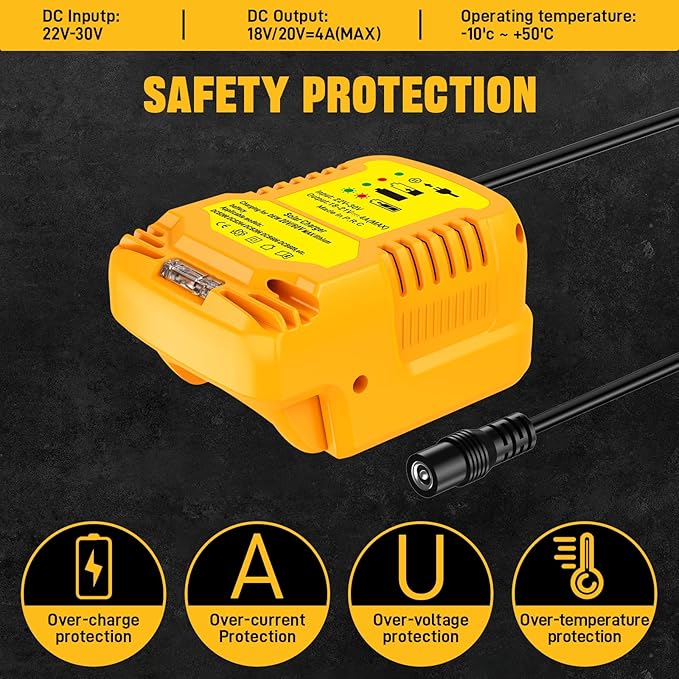 Solar Charger Adapter for Dewalt 20V/60V Battery,Portable,Outdoor Work,Camping