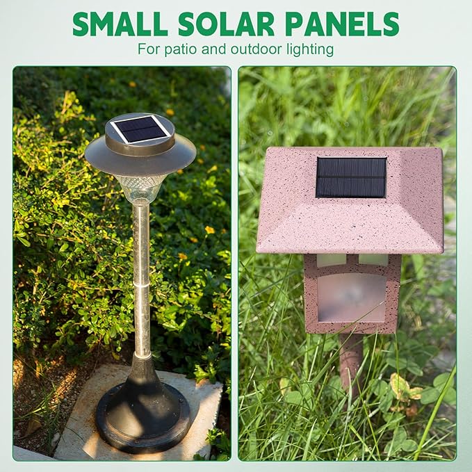 Kanayu 20 Pcs Small Solar Panels Bulk 5v 160ma Mini Polycrystalline Solar Cells DIY System Kits Epoxy Solars Panel Module Photovoltaic Cells Charger 100 x 60 mm for Light Phone Charger Flashlight