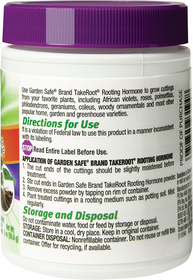 Garden Safe Take Root Rooting Hormone, Promotes Rooting, Grow New Plants From Cuttings, 2 Ounce