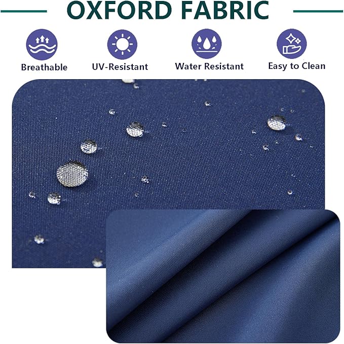 FLYMEI Patio Cushion Covers 24x24x4 Waterproof Outdoor Cushion Cover Replacement 1Packs Outdoor Seat Cushion Slipcover for Rattan Chair Sofa, Navy Blue
