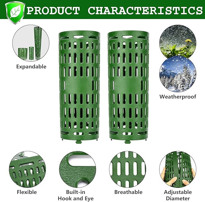 YGAOHF 7 Pack Tree Trunk Protector Guard, Expandable Tree Wraps to Protect Bark, Heavy Duty Tree Protectors from Deer, Tree Guards Trunk Protecter Trimmers, Mowers, Animals Saplings Fruit Trees