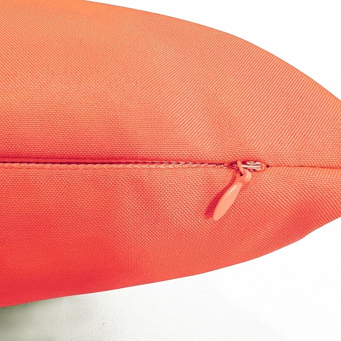 VAKADO Outdoor Waterproof Throw Pillow Covers 26X26 Set of 2 Decorative Orange Patio Furniture Cushion Cases Outside Decor for Couch Garden Bench Porch