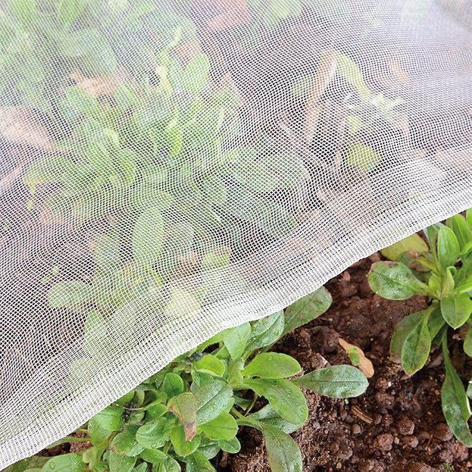 Garden Insect Netting Pest Barrier: 10'x35' Bug Netting for Garden Protection Mosquito Net Fine Mesh Cicada Tree Net Greenhouse Row Cover for Crops Plants Vegetables Flowers Fruits Silver