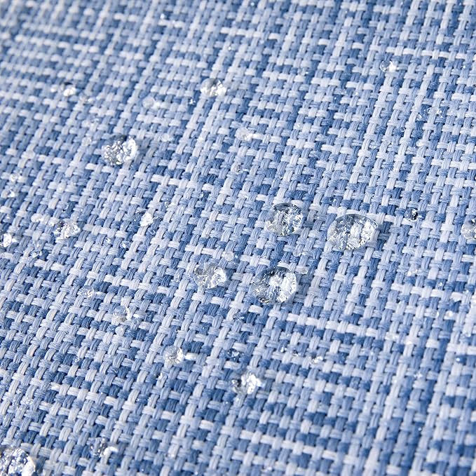 MIULEE Outdoor Waterproof Throw Pillow Covers Decorative Farmhouse Water Resistant Cushion Covers for Tent Patio Garden Couch Sofa Pack of 2, 12x20 Inch Light Blue