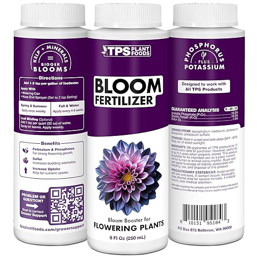 Bloom Fertilizer – Liquid Plant Food for More Blooms, Bigger Flowers & Stronger Bud Development, 1 Gallon