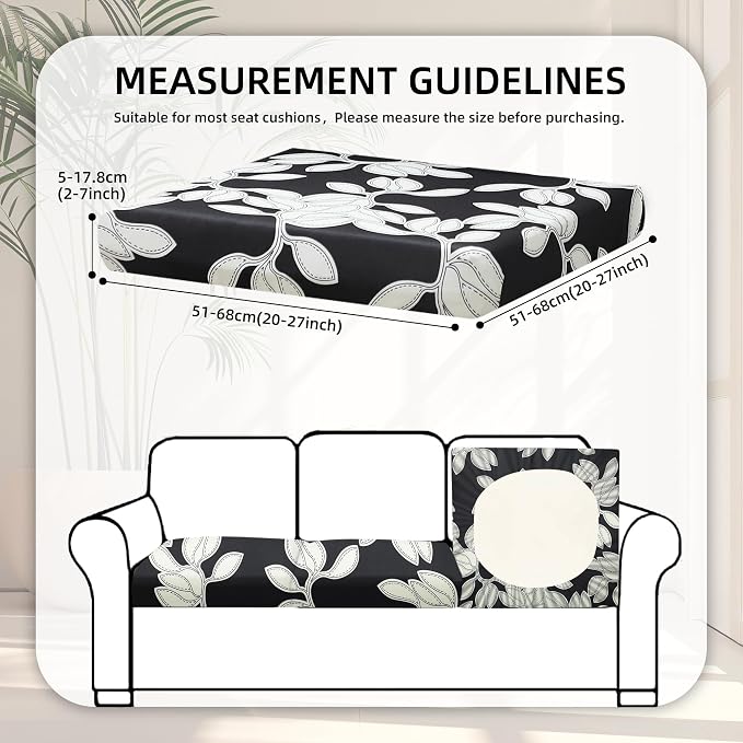 BIETYONE 8Pcs Stretch Patio Cushion Covers,Outdoor Couch Covers Replacement,Outdoor Couch & Sofa Slipcovers,for Patio Furniture Cushion Covers,Washable Reusable urniture Protector(Patch,8PCS)