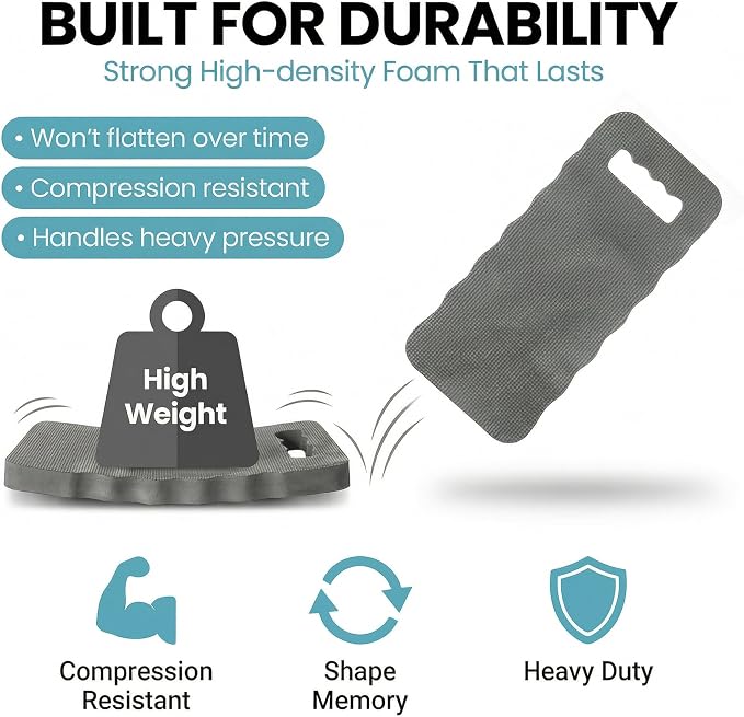 Extra Thick Foam Kneeling Pad for Gardening and Exercise Soft Comfortable Knee Cushion Mat for Floor Work Yard Tasks and Home, Set of 2 Small Grey