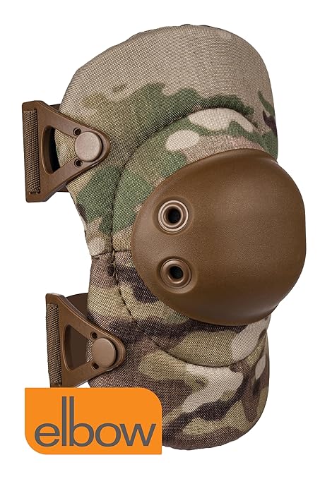 ALTA 53013.16 AltaFLEX Elbow Protector Pad, MultiCAM Cordura Nylon Fabric, AltaLOK Fastening, Flexible Cap, Round, Coyote