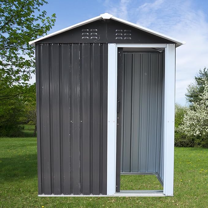 5x3 FT Outdoor Metal Storage Shed,Waterproof Garden Sheds with Lockable Door,Outdoor Storage Tool Shed for Yard,Garden,Patio,Lawn