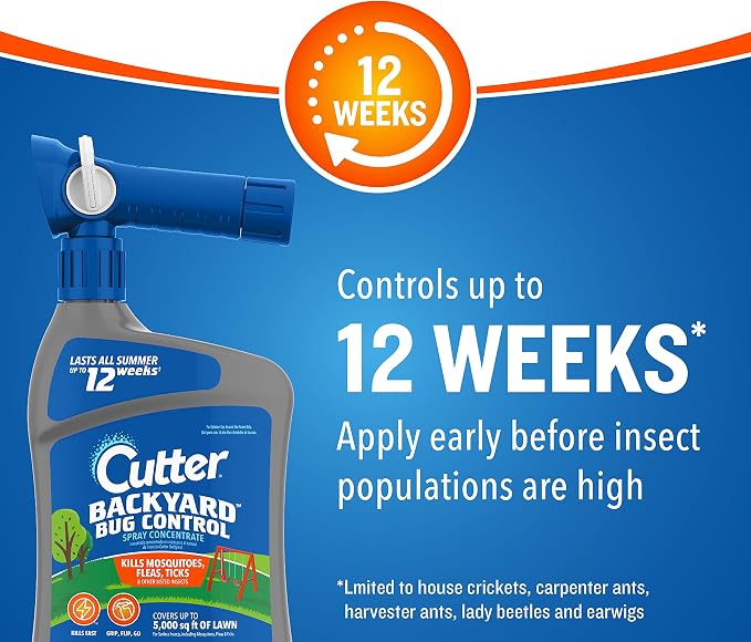 Cutter Backyard Bug Control Combo Pack, with Outdoor Fogger & Hose-End Spray Concentrate