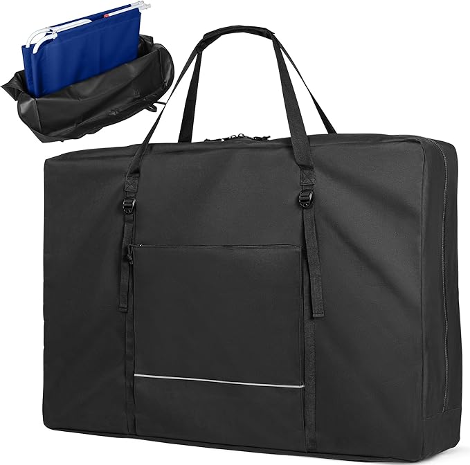 GRAOSO Carrying Bag for Folding Chair, Storage Case Fits for Beach Chair, Zero Gravity Lounge Chair, Director Chair, Folding Walker/Wheelchair, Great for Camping, Travel, Outdoors, Black