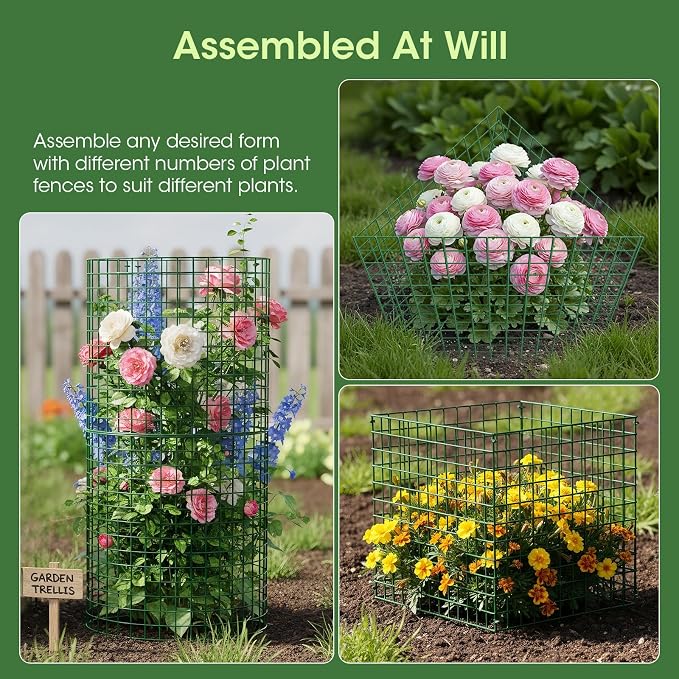 30 PCS Plant Protectors from Animals, 13"x13" Metal Plant Cages for Outdoor Plants, Reusable Plant Covers from Animals, Garden Cloche & Chicken Wire Cloche for Vegetables, Flowers, Seedlings