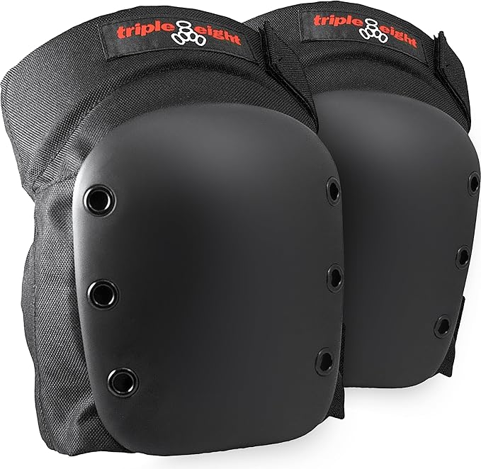 Triple Eight Street Knee Pads for Skateboarding and Roller Derby with Adjustable Straps (1 Pair)