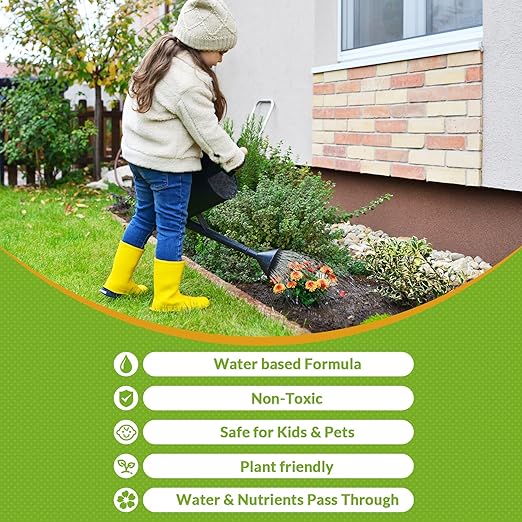 Teexpert Mulch Glue for Landscaping, 2 Gallon Rock Glue for Landscaping Gravel Binder Adhesive to Lock Down Pea Gravel, Stone, Rubber Mulch, Wood Chips, Pine Straw in Place for Outdoor Landscape