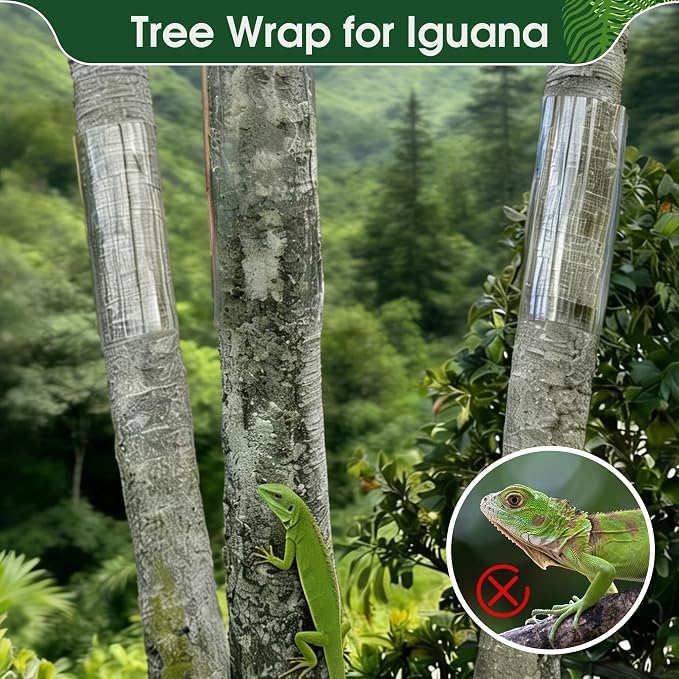 157" x 15.7" Iguana Tree Wrap Tree Trunk Protector Guard for Iguana Prevention Anti-Reptiles Climbing Barrier for Trees with PET Tape Reusable Tree-Safe Guard