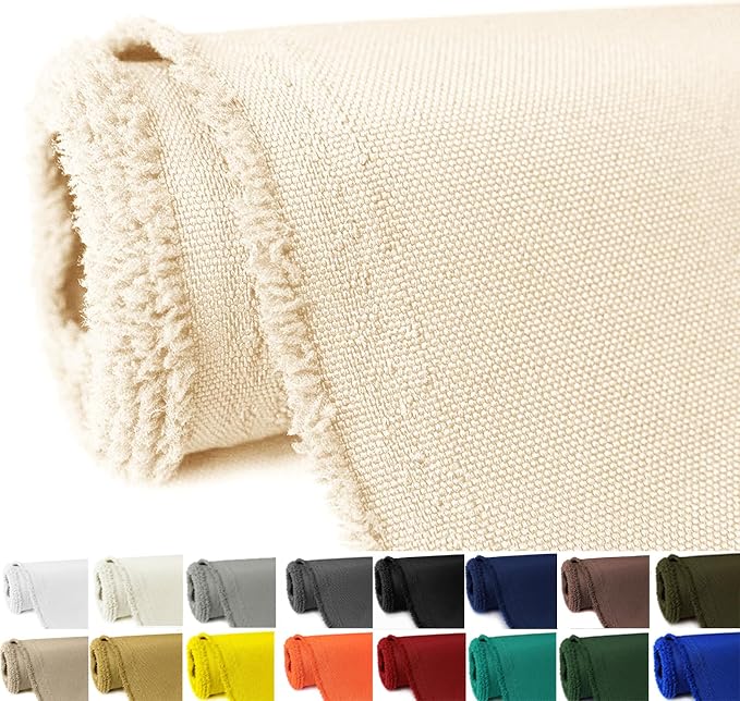 Waterproof Canvas Fabric by The Yard 58" W 600D Upholstery Polyester Material Indoor Outdoor Water Resistant Fabric for Chair Cushion Furniture Cover Sewing DIY Cloth, 5 Yards Pale Yellow