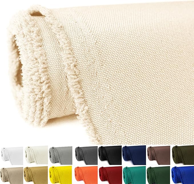 Waterproof Canvas Fabric by The Yard 58" W 600D Upholstery Polyester Material Indoor Outdoor Water Resistant Fabric for Chair Cushion Furniture Cover Sewing DIY Cloth, 1 Yard Pale Yellow