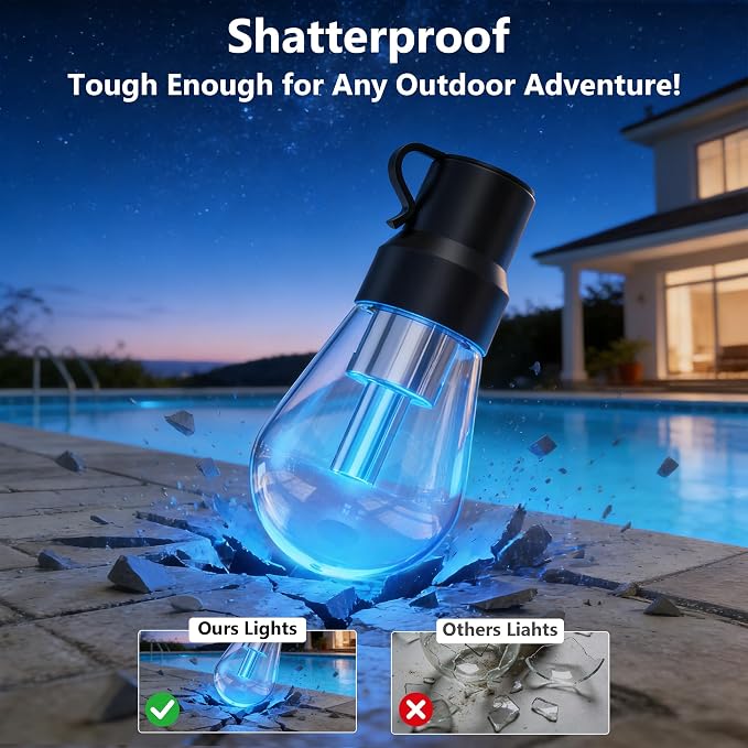 NUERPO Beizelte Outdoor String Lights