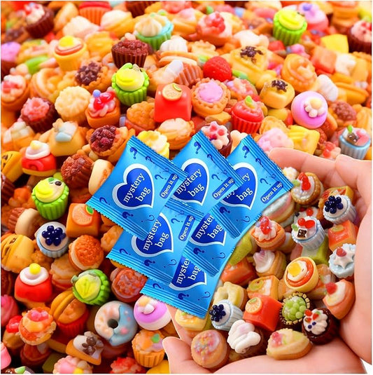 Mini Glow In The Dark Animal Resin Models, Resin Animals Mystery Bags, Individually Wrapped Blind Bags Tiny Animal Figurines, Collectible Mini Animals For Fairy Garden, DIY Crafts (50, Cake)