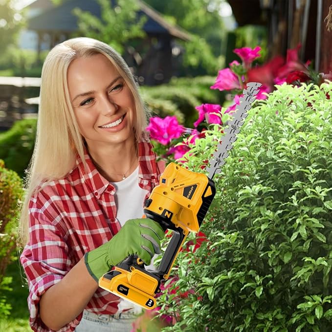 Cordless Hedge Trimmer for Dewalt 20V MAX Battery (No Battery) - Electric Hedge Trimmer Cordless Grass Trimmer, Bush Trimmer & Grass Shears for Yard，Brushless Motor，Powerful & Lightweight