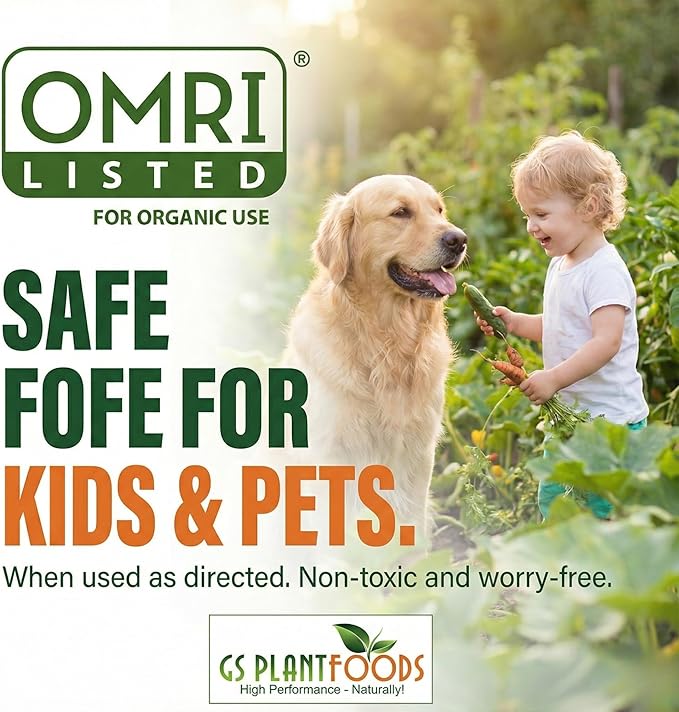 GS Plant Foods Liquid Kelp Fertilizer – Suitable for Organic Growing, OMRI Listed Seaweed Concentrate for Lawns, Gardens & Soil - 275 Gallons