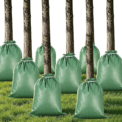 13 Gallon Slow Release Tree Watering Bags Tree Watering Bag with PVC Lining for New Trees and Shrubs Automatic Irrigation reducing Water Waste（8PCS）