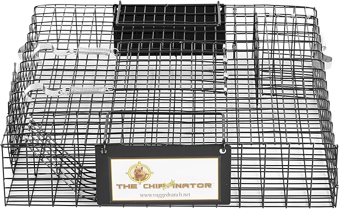 Rugged Ranch 2-Pack Chipmunkinator Multi-Catch Chipmunk Trap, Wire Cage, 14.5"x4"x14.5" Each - Live Catch-and-Release, 2-Door Humane Rodent Control, No-Poison Outdoor Use
