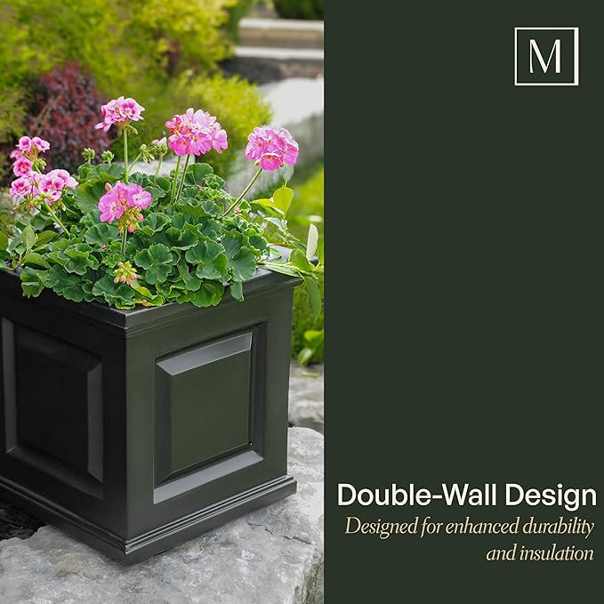 Mayne 5865-ES Polyethylene Planter, Espresso