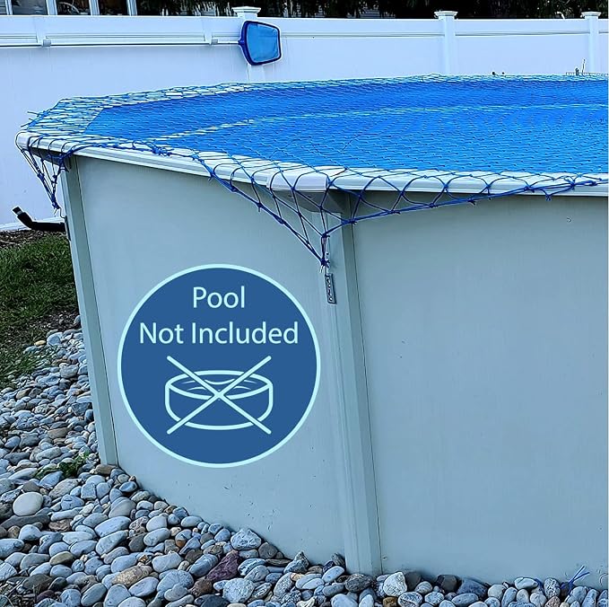 WaterWarden Above Ground Pool Safety Net Cover 15', Protective Netting for Children and Pets up to 485 lbs, Durable UV Protected Material, Easy DIY Installation, Safe, Easy to Apply and Remove