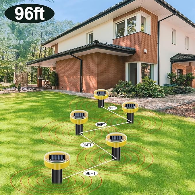 10 Pack Solar Powered Snake Repellent for Yard, Ultrasonic Mole Repellent, Gopher Repeller Sonic Mole Deterrent Spikes, Snake Gopher Mole Vole Repellent Outdoor for Lawn Garden & Yard