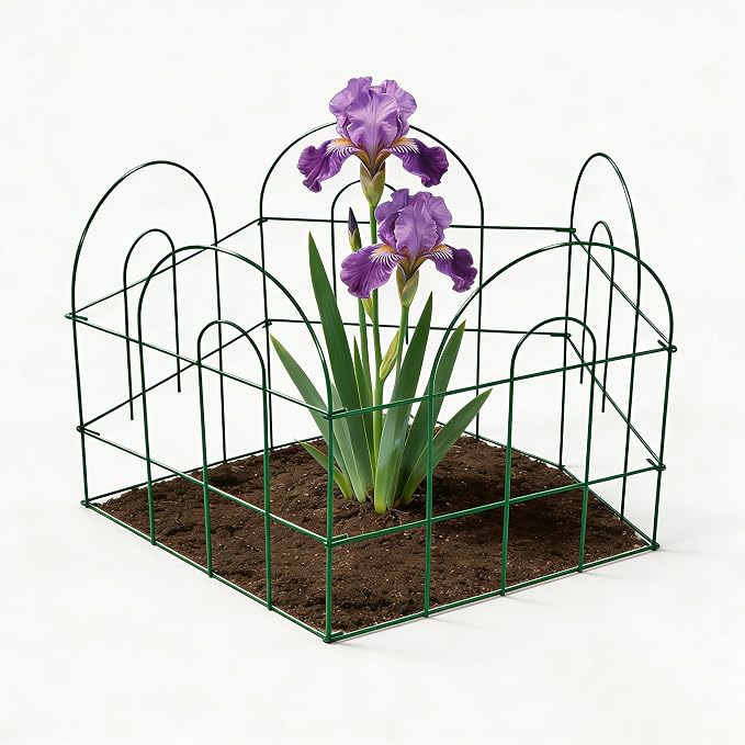 16in(H)×40ft(L) Green Decorative Garden Border Fence Total 40 Panels No Dig Metal Folding Fence Garden Edging Border Fence for Animal Barrier Fencing Flower Bed Yard Patio