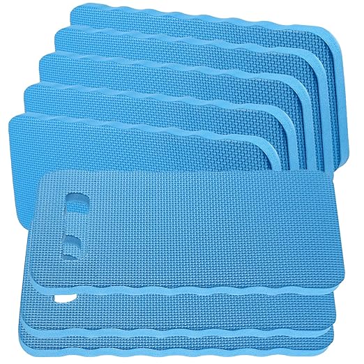 KINJOEK 8 PCS 16x7 Inch Blue Garden Kneeling Pad, 20 mm Thick Foam Kneeling Pad, Foam Garden Knee Pads for Gardening Repair Work Praying Exercise