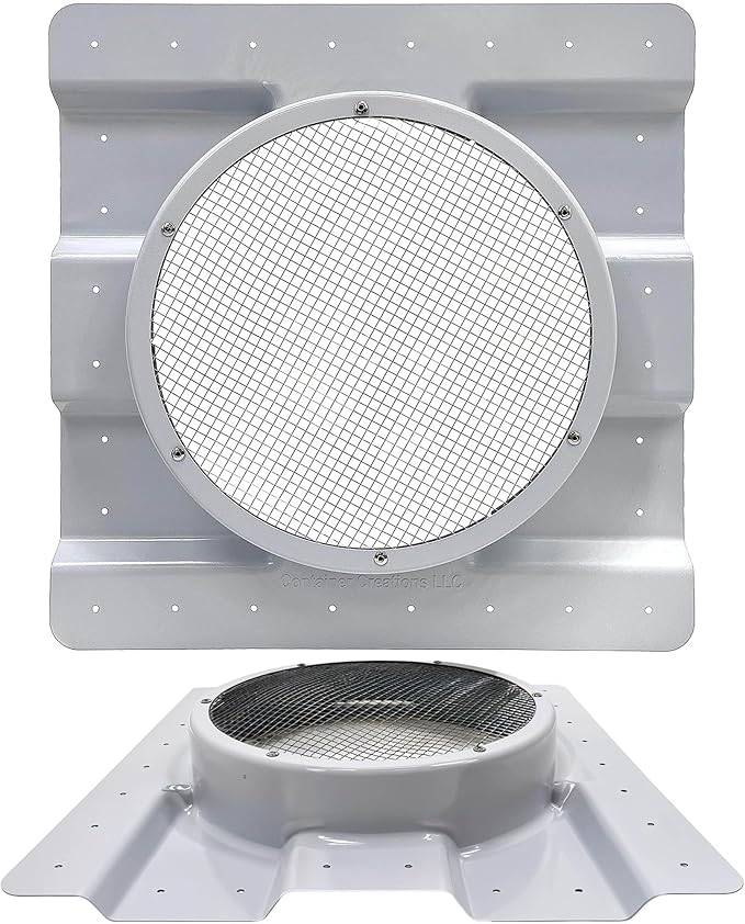 AdaptAIR Roof Turbine Vent (1 Pack) 12 inch Roof Vent Adapter - Designed for Conex Container, Shipping Container House, Fits Whirlybird Roof Vent and Solar Roof Vent Fan by Container Creations