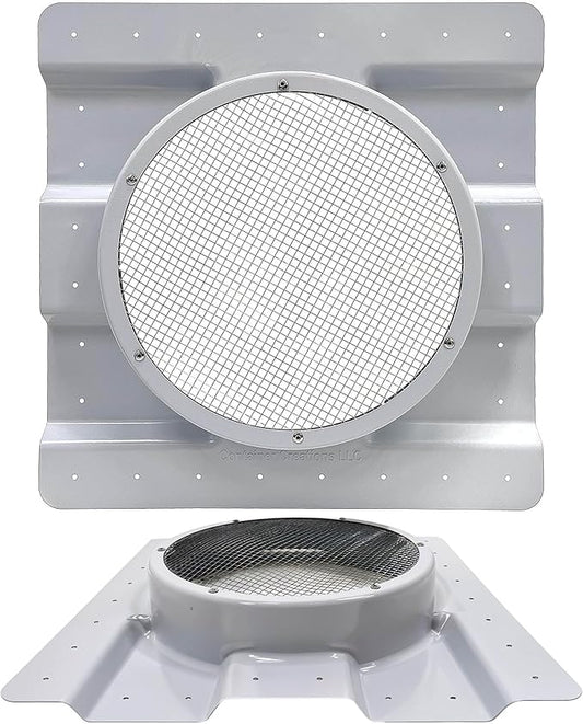 AdaptAIR Roof Turbine Vent (1 Pack) 12 inch Roof Vent Adapter - Designed for Conex Container, Shipping Container House, Fits Whirlybird Roof Vent and Solar Roof Vent Fan by Container Creations