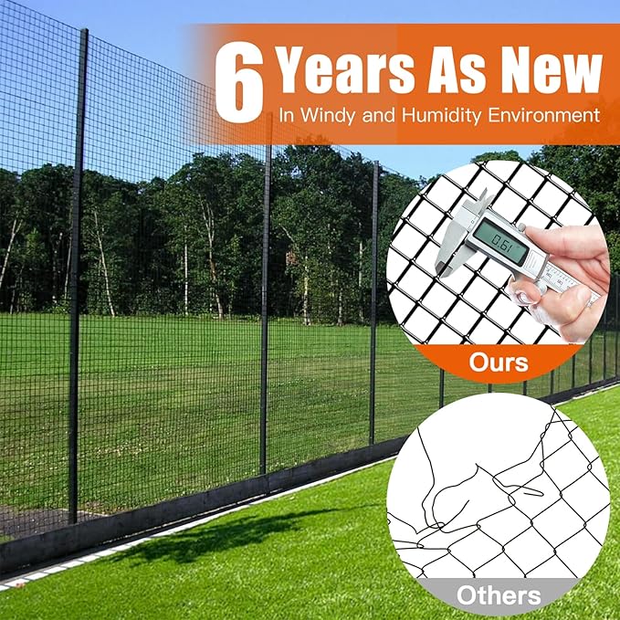 Zevemomo 24" x 50' 1/4inch PVC Hardware Cloth Vinyl Coated Chicken Wire Fence Galvanized Welded Mesh Roll for Home Garden Rabbit Cage, Black-PVC