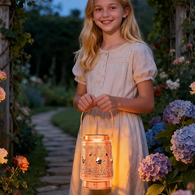 Chicken Solar Lanterns Outdoor Waterproof, Chicken Gifts for Women Farmhouse Lovers Hanging Solar Lights for Outside, Decorative Light for Garden Patio Porch Yard Decor