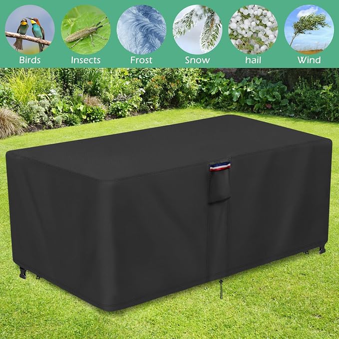 6x3 FT Raised Garden Bed Cover - Heavy Duty Frost Cover for Outdoor Winter Frost Cold Weather Plant Freeze Protection Covers, Black 73" x 37" x 25"
