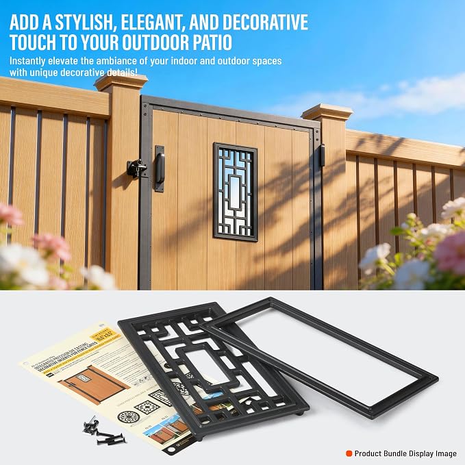 Aluminum Alloy Decorative Insert for Fencing，Metal Fence Panel Inserts, Rustproof Garden Yard Patio Decor