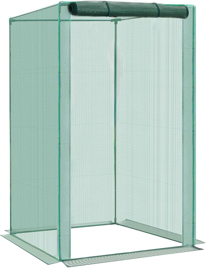4'x4'x6' Crop Cage Plant Protection Netting Tent | Easy Installment Mesh Tent with Zippers for Vegetables Fruits and Plant | Suitable for Garden Yard and Lawn
