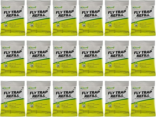 RESCUE! Reusable Fly Trap Bait Refill – Outdoor Use - 18 Pack