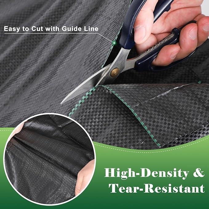FEED GARDEN 3FT x 50FT Landscape Fabric Weed Barrier Fabric, Heavy Duty Weed Control Mat, Weed Blocker Ground Cover Geotextile Fabric for Gardening