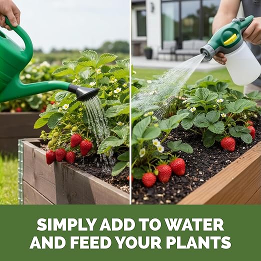 Strawberry Fertilizer – Liquid Plant Food for Better Flowering, Bigger Berries & Stronger Root Runners, 8 oz