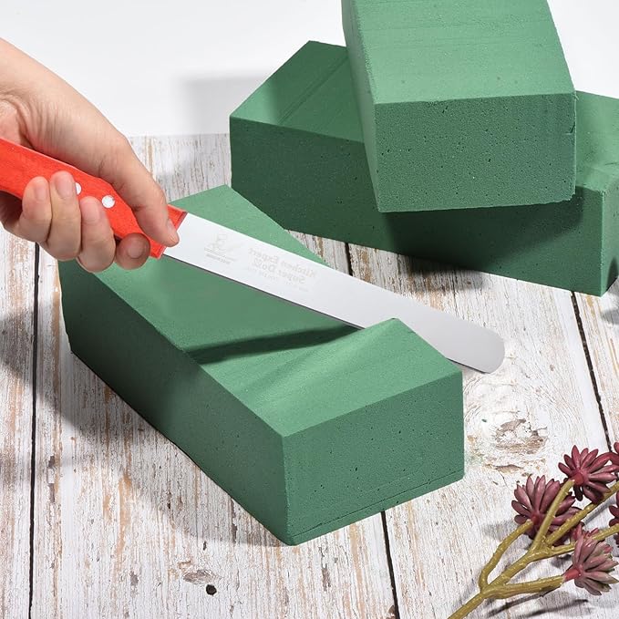 PATIKIL Floral Foam Knife, 2 Pcs 48 x 3.1CM Florist Professional Cutting Knife for Flower Foam Block Cake, Wooden Handle